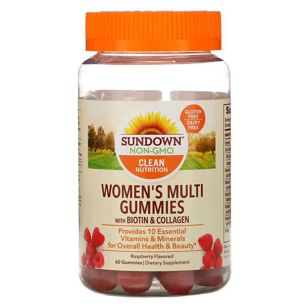 Women's Multivitamin Gummies With Biotin Raspberry Flavored