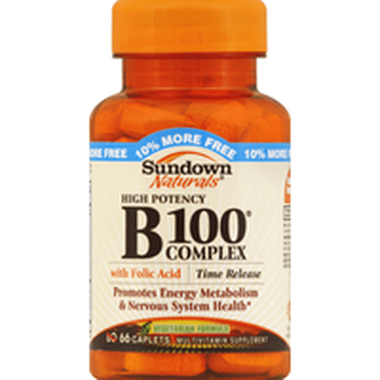 High Potency B100 Complex With Folic Acid