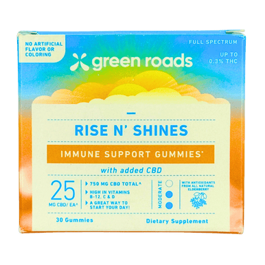 Rise N' Shines Immune Support Gummies with added CBD 25mg