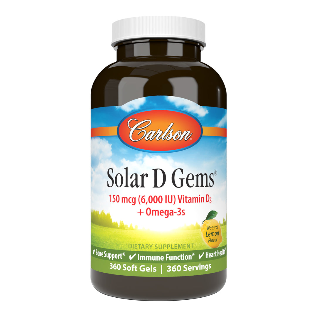 Solar D Gems 6,000 IU (150 mcg) Natural Lemon Flavor