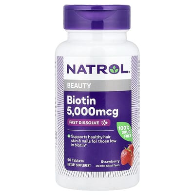 Biotin 5,000 mcg Extra Strength Strawberry