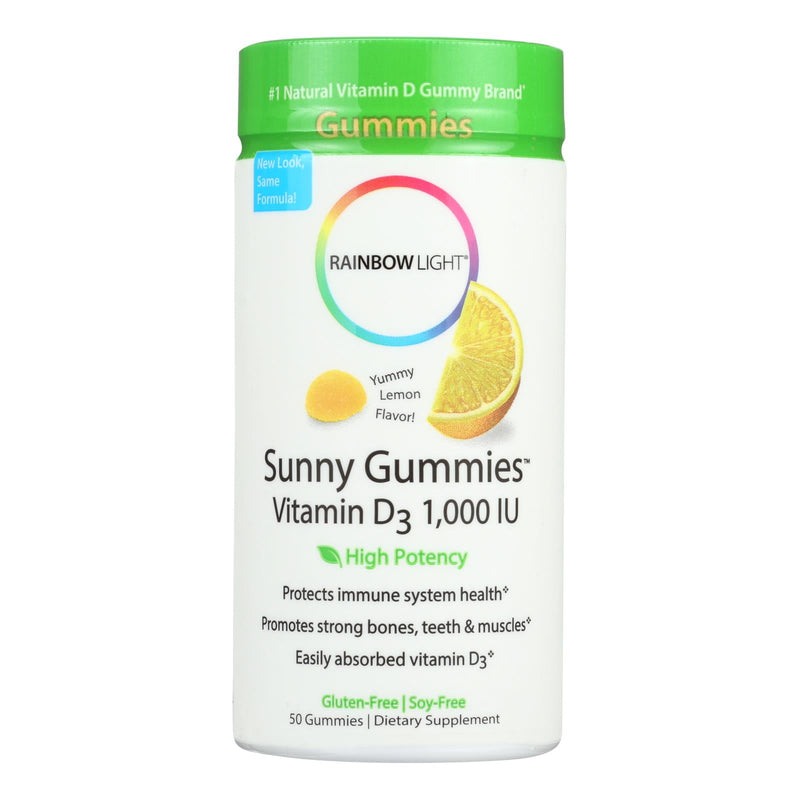 Sunny Gummies Vitamin D3 1,000 IU Yummy Lemon Flavor