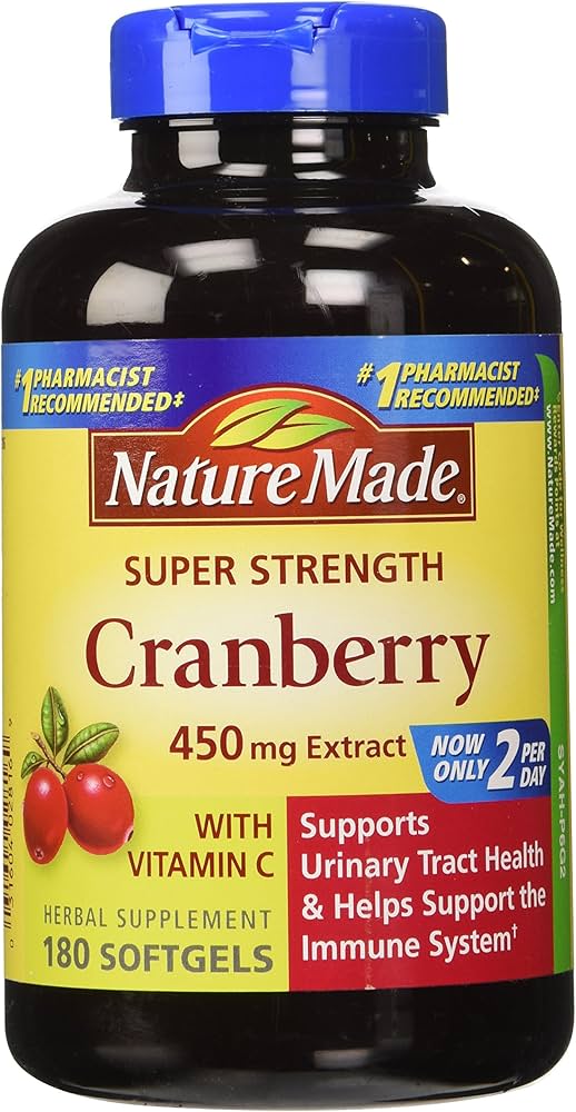 Super Strength Cranberry 450 mg Extract With Vitamin C