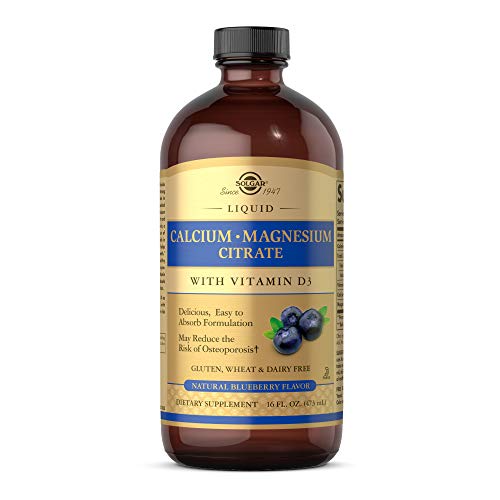 Liquid Calcium Magnesium Citrate with Vitamin D3 Natural Blueberry Flavor