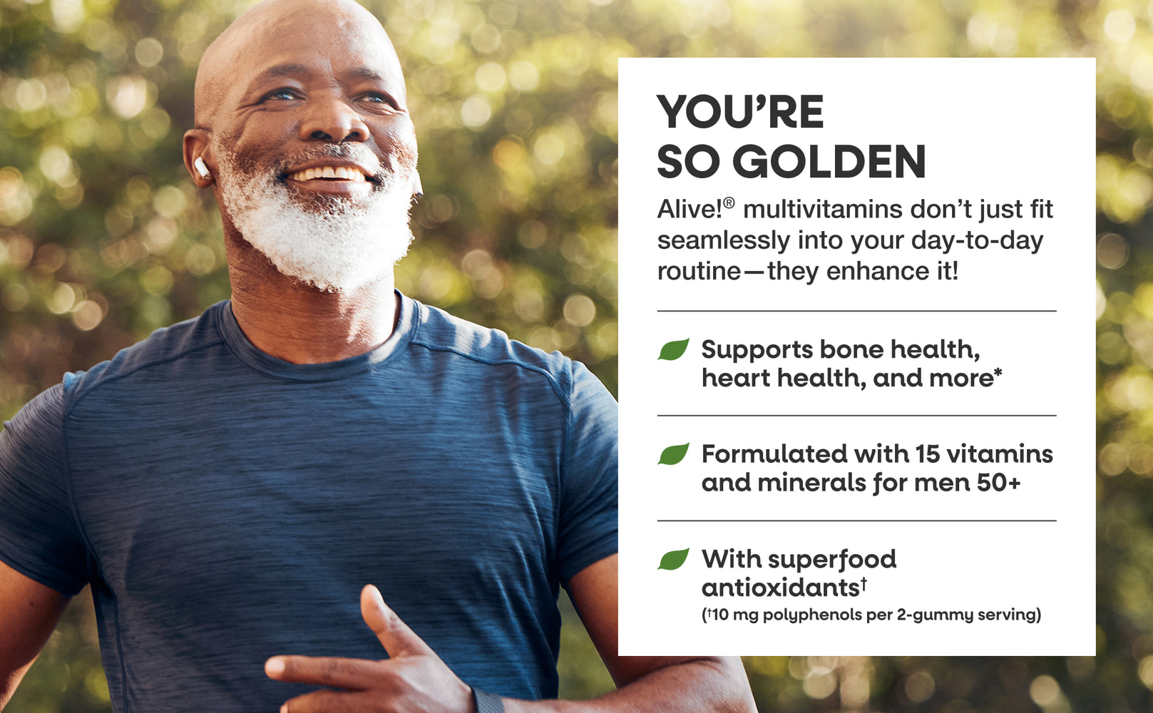 Alive! Men's 50+ Gummy Multivitamin
