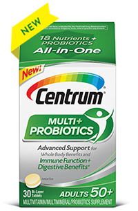 Centrum Multi + Probiotics Adults 50+