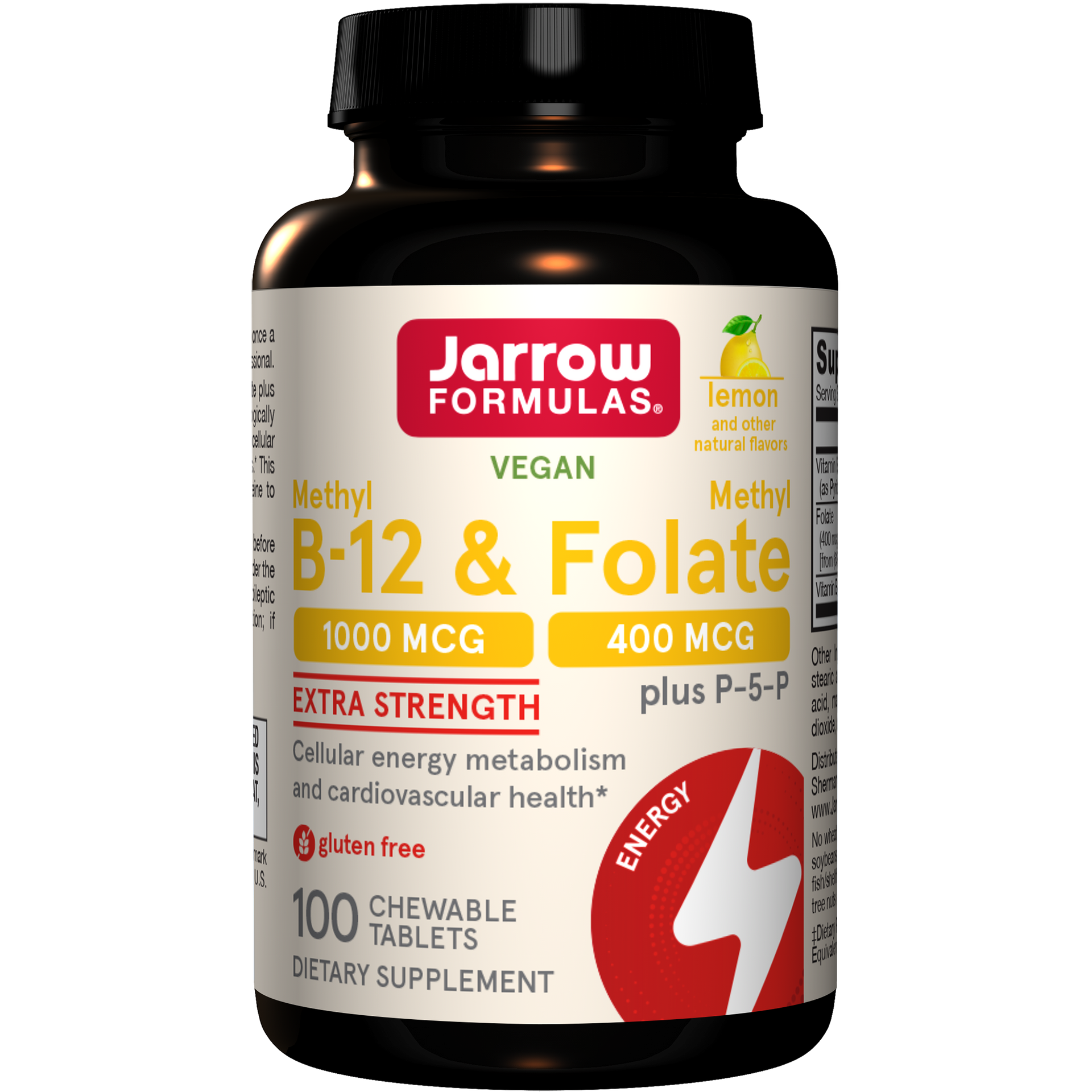 Methyl B-12 1000 mcg & Methyl Folate 400 mcg plus P-5-P Lemon Flavor