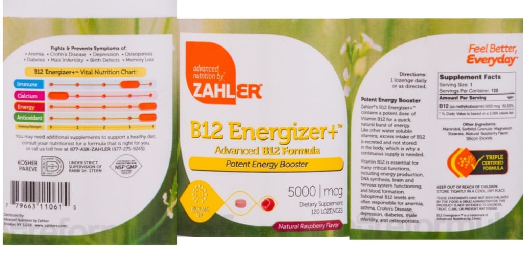 B12 Energizer Natural Raspberry Flavor