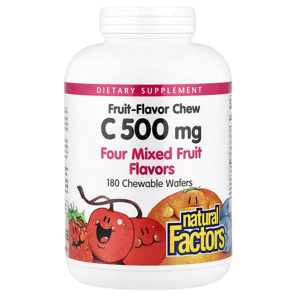 C 500 mg Fruit-Flavor Chew Four Mixed Fruit Flavors
