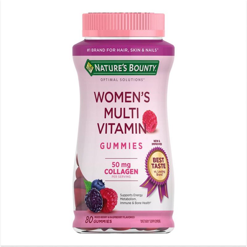 Women's Multivitamin Gummies with Collagen 50 mg Raspberry Flavored