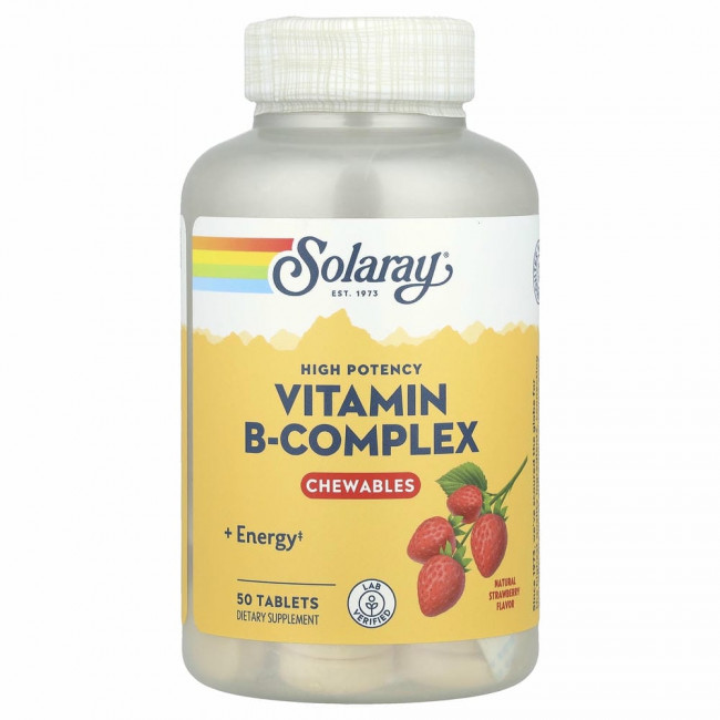 High Potency B-Complex Chewable Natural Strawberry Flavor